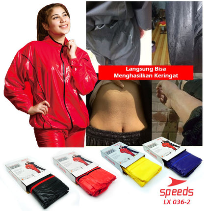 SPEEDS Baju Sauna Sauna Suit Jas Celana Keringat Olahraga Tebal Panas Untuk Olahraga 036-2