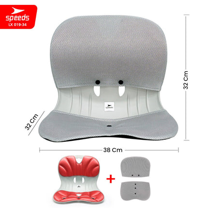 SPEEDS Postur Portable Chair Kursi Plastik Sandaran Penopang Kursi Punggung  Penyangga Punggung  LX 019-34