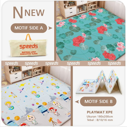 SPEEDS SNI A Playmat Bayi Karpet Lipat Playmate Matras Bayi 180x200cm Playmat Bayi Anak/Bayi Tikar Lipat Foam 027-15