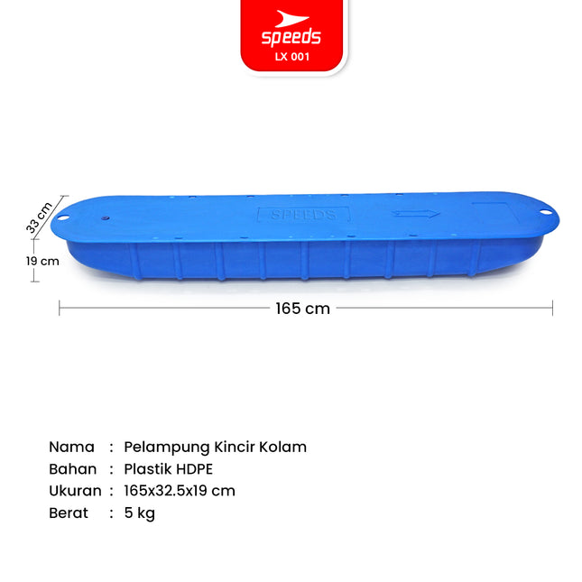SPEEDS Pelampung Kincir Air 165cm Water Aerator Tambak Bahan HDPE Kincir Apung Danau