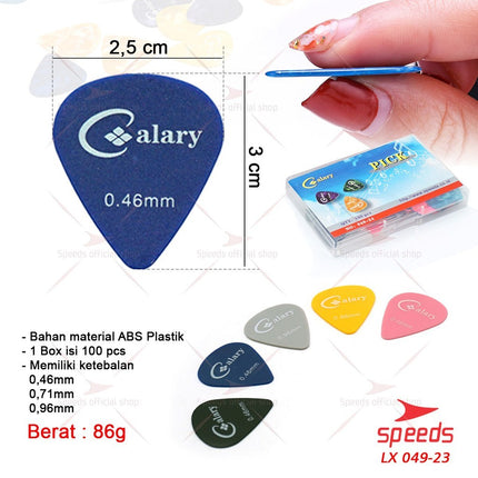 SPEEDS Pick Gitar Alat Musik Celluloid Murah Pemetik Gitar Akustik 0.46, 0.71, 0.96 mm 049-23