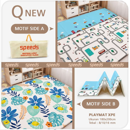 SPEEDS SNI A Playmat Bayi Karpet Lipat Playmate Matras Bayi 180x200cm Playmat Bayi Anak/Bayi Tikar Lipat Foam 027-15