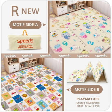 SPEEDS SNI A Playmat Bayi Karpet Lipat Playmate Matras Bayi 180x200cm Playmat Bayi Anak/Bayi Tikar Lipat Foam 027-15