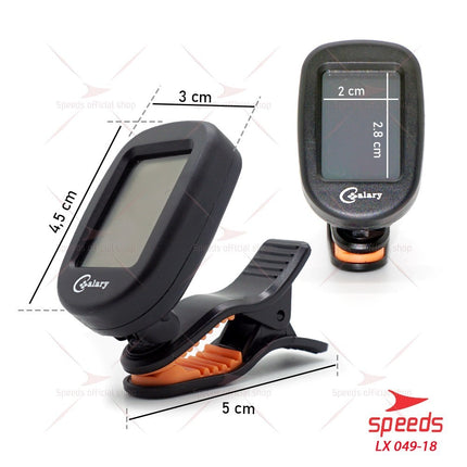 SPEEDS Tuner Gitar Digital Chromatic Clip On Auto Tuner Untuk Guitar 360 Degress Original 049-19
