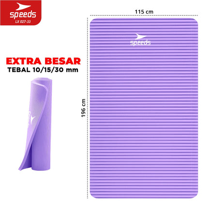 SPEEDS Yoga Mat 196x115x30mm Anti Slip Matras Yoga Tebal Extra Besar Alas Yoga Senam LX 027-33