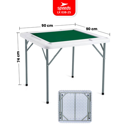 SPEEDS Meja Mahjong Mahyong 90x90x74cm Meja Permainan Indoor Outdoor Piknik Serbaguna Besar 038-25