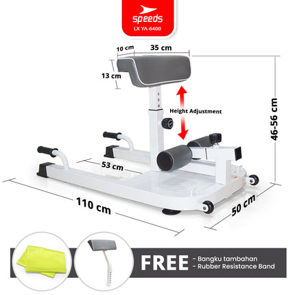 SPEEDS Squat Machine Gym Indoor Outdoor Alat Fitness Bench Olahraga Multifungsi Sit Up Push Up Bar 042-6400