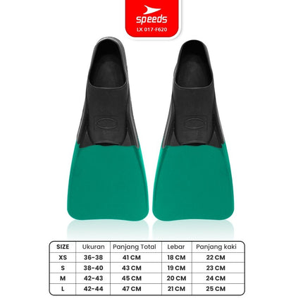 SPEEDS Kaki Katak Kaki Selam Kaki Kodok Diving Fins Fin Alat Snorkeling Perlengkapan Menyelam Original 017-F620