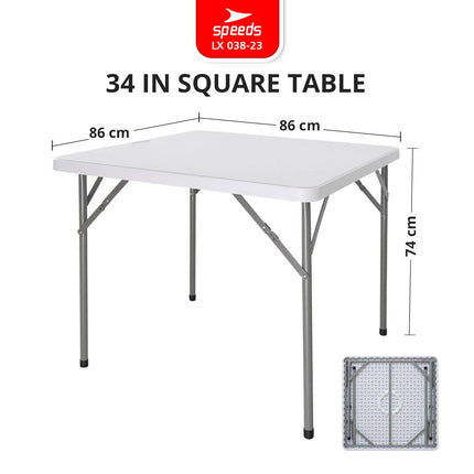 SPEEDS Folding Table 122x61x74cm Plastic Folding Table Indoor Outdoor Exhibition Multipurpose Large Dining Table 038-24