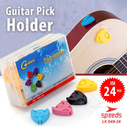 SPEEDS Alat Musik Pick Gitar Pick Holder Tempat Pick Gitar/Bass Tempel 049-26