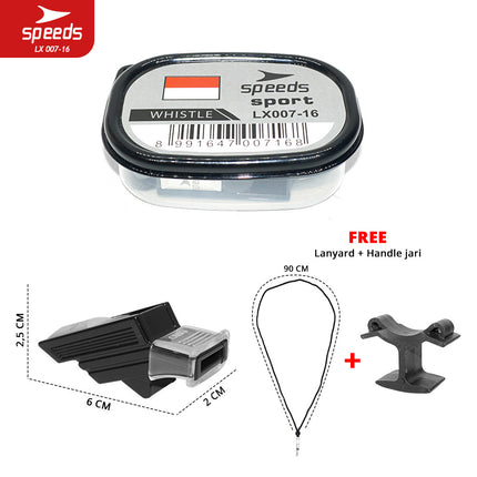 SPEEDS Peluit Wasit Pluit Treble Whistle Olahraga Periwitan Sport Aman 120db + Lanyard Tali 007-16