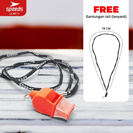 SPEEDS Peluit Wasit Pluit Treble Whistle 120db Olahraga Periwitan Sport Outdoor + Lanyard 007-11