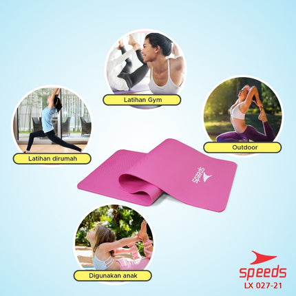 SPEEDS Yoga Mat Exercise Floor Gymnastics Meditation Gym Fitness Floor Mat SNI 027-21 Standard
