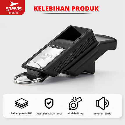 SPEEDS Peluit Wasit Pluit Treble Whistle Olahraga Periwitan Sport Aman 120db + Lanyard Tali 007-16